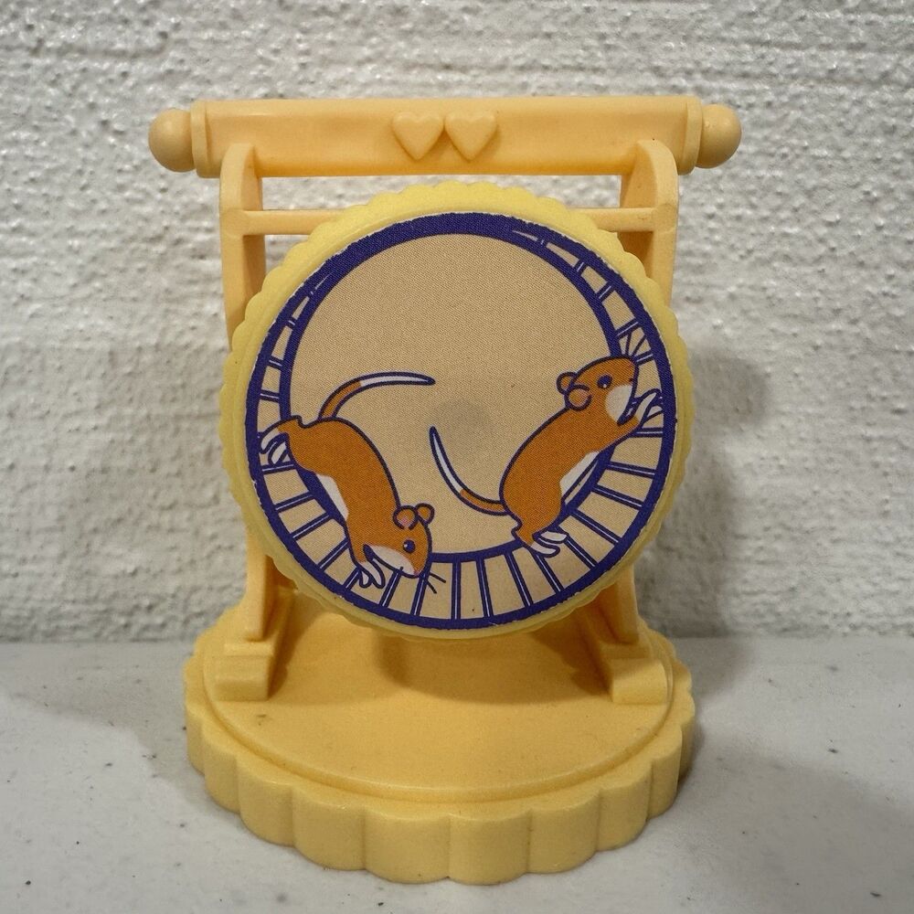 Fisher-Price Loving Family Dollhouse Pet Shop Hamster Wheel Accessory Yellow Toy